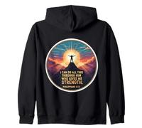 I Can Do All This Through Him Who Gives Me Strength versículo Sudadera con Capucha