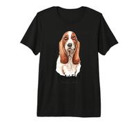 I Can Fly Basset Hound | Divertido Amante de los Cachorros Hush Camiseta Premium