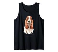 I Can Fly Basset Hound | Divertido amante de los cachorros Hush Camiseta sin Mangas