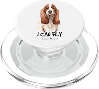 I Can Fly Basset Hound | Divertido amante de los cachorros Hush PopSockets PopGrip para MagSafe