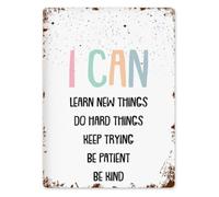 I Can Learn Things Do Hard Things Metal Tin Sign 8x12 Inch