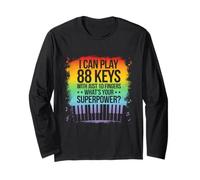 I Can Play 88 Keys Piano Jazz Music Keyboard Player Compositor Manga Larga