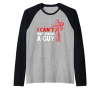 I Can’t But I Know A Guy Jesus Cross Funny Christian Camiseta Manga Raglan