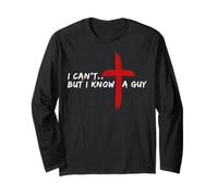 I Can’t But I Know A Guy Jesus Cross Funny Christian Manga Larga
