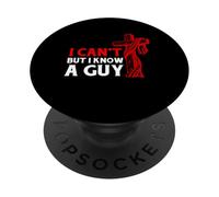 I Can’t But I Know A Guy Jesus Cross Funny Christian PopSockets PopGrip Adhesivo