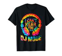I Can’T Hear You I’M IN DJ Mode Tie-Dye Headphones Graphic Camiseta