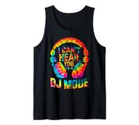 I Can’T Hear You I’M IN DJ Mode Tie-Dye Headphones Graphic Camiseta sin Mangas