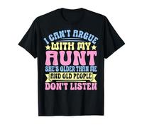 I Can't Argue with My Sister She's Older Than Me Graphic Camiseta