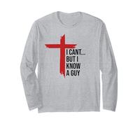 I Cant But I Know Guy Christian Minimalist Jesus Cross Faith Manga Larga