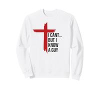 I Cant But I Know Guy Christian Minimalist Jesus Cross Faith Sudadera