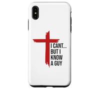 I Can't But I Know Guy Men Jesus Cross Minimalist Christian Carcasa para iPhone XS MAX