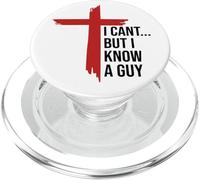 I Can't But I Know Guy Men Jesus Cross Minimalist Christian PopSockets PopGrip para MagSafe