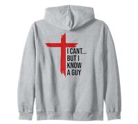 I Can't But I Know Guy Men Jesus Cross Minimalist Christian Sudadera con Capucha