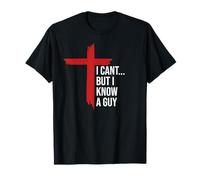 I Can't But I Know Guy Mens Jesus Cross Minimalist Christian Camiseta