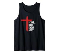 I Can't But I Know Guy Mens Jesus Cross Minimalist Christian Camiseta sin Mangas