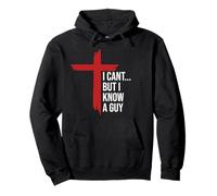 I Can't But I Know Guy Mens Jesus Cross Minimalist Christian Sudadera con Capucha