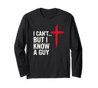 I Can't But Know a Guy Funny Christian Jesus Cross Faith Manga Larga