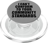 I Can't Conform to Your Community Standards HOA Rebel Outlaw PopSockets PopGrip para MagSafe