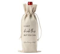 I Can't Drink This But You Can Embarazo Anuncio Bolsa de vino Anuncio de embarazo para abuelos Revela a los padres Ideas de revelación de bebé a abuelos Tía Accesorios de vino
