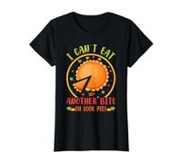 I Can't Eat Another Bite Oh Look Pie Divertido Día de Acción de Gracias Camiseta gráfica económica, Mujer, Negro, M
