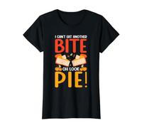 I Can't Eat Another Bite Oh Look Pie Divertido Día de Acción de Gracias Camiseta gráfica económica, Mujer, Negro, S