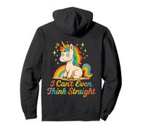 I Can't Even Think Straight Cute Rainbow Unicorn Pride Graph Sudadera con Capucha