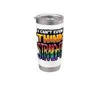 I Can't Even Think Straight LGBTQI Fun Hombres Mujeres Niño Niña Vaso térmico de acero inoxidable de doble pared