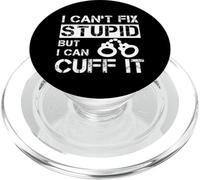 I Can't Fix Stupid But I Can Cuff It Adjunto Sheriff Funny PopSockets PopGrip para MagSafe