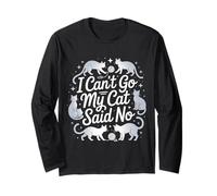 I Can't Go My Cat Said No Pet Lover Animal Excuse ------ Manga Larga