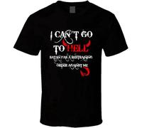 I Can't Go to Hell Cool Funny T Shirt Satanás Restraining Order Sarcastic Gift, Negro , M