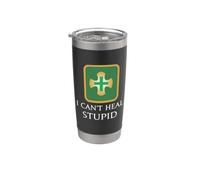 I Can't heal stupid - Curanderos Divertido MMORPG Juegos de fantasía Vaso térmico de acero inoxidable de doble pared