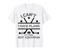 I Can't I Have Plans at The Boy Aquarium Funny Hockey Saying Camiseta