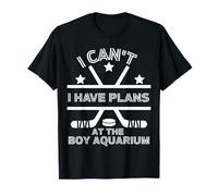 I Can't I Have Plans at The Boy Aquarium Funny Hockey Saying Camiseta