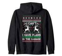 I Can't I Have Plans in The Garage Ugly Christmas Sudadera con Capucha