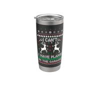 I Can't I Have Plans in The Garage Ugly Christmas Vaso térmico de acero inoxidable de doble pared