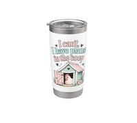 I Cant I Have Plans To Coop Funny Chicken Farm Humor Vaso térmico de acero inoxidable de doble pared