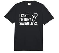 I Can't I'm Busy Salvando Vidas Enfermera Comfort Colors Adult Heavyweight T-Shirt