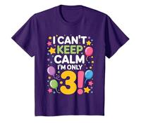 I Cant Keep Calm I Am Only 3 Púrpura Camiseta