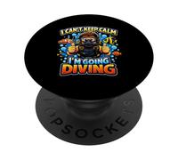 I Cant Keep Calm Im Going Buceo Diversión PopSockets PopGrip Adhesivo