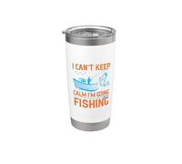 I Can't Keep Calm I'm Going Fishing Outdoor Fisher Fisherman Vaso térmico de acero inoxidable de doble pared