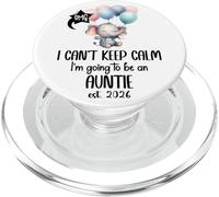 I Can't Keep Calm I'm Going to Be an Auntie EST 2026 Aunt PopSockets PopGrip para MagSafe