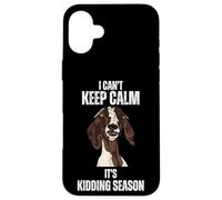I Can't Keep Calm It's Kidding Season, Divertido espectáculo Boer Goat Carcasa para iPhone 16 Plus
