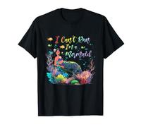 I Can't Run Im A Mermaid Lover Colorido Coral Ocean Sea Life Camiseta