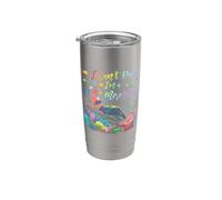 I Can't Run Im A Mermaid Lover Colorido Coral Ocean Sea Life Vaso térmico de acero inoxidable de doble pared