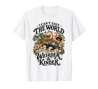 I Can't Save The World But I Can Make It Weirder Kinder Cats Camiseta gráfica económica