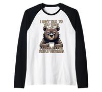 I Can't Talk To You Today I Talked To Two People Yesterday Camiseta Manga Raglan