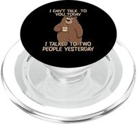 I Can't Talk To You Today I Talked To Two People Yesterday PopSockets PopGrip para MagSafe