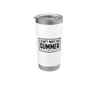 I Can't Wait for Summer to be Over Odio el clima de Verano Vaso térmico de acero inoxidable de doble pared