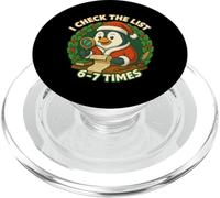 I Check The List 6-7 Pingüino - Camiseta Meme Divertida PopSockets PopGrip para MagSafe