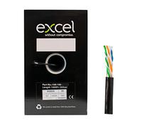 I-CHOOSE LIMITED Cat6 Cable Ethernet para Exteriores RJ45 1000ft LAN Carrete de Datos U/UTP Grado Externo FCA PE | Cable Liberación Rápida | Metro Marcado Cat 6 | Negro